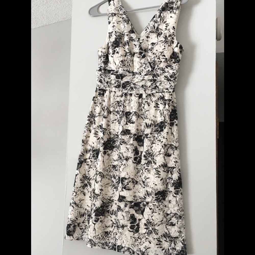 Black and White Floral Dress
